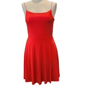 B. DARLIN Elegant Red Spaghetti Strap Mini Dress